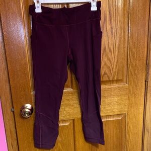 Lululemon Athletica Burgundy Leggings
